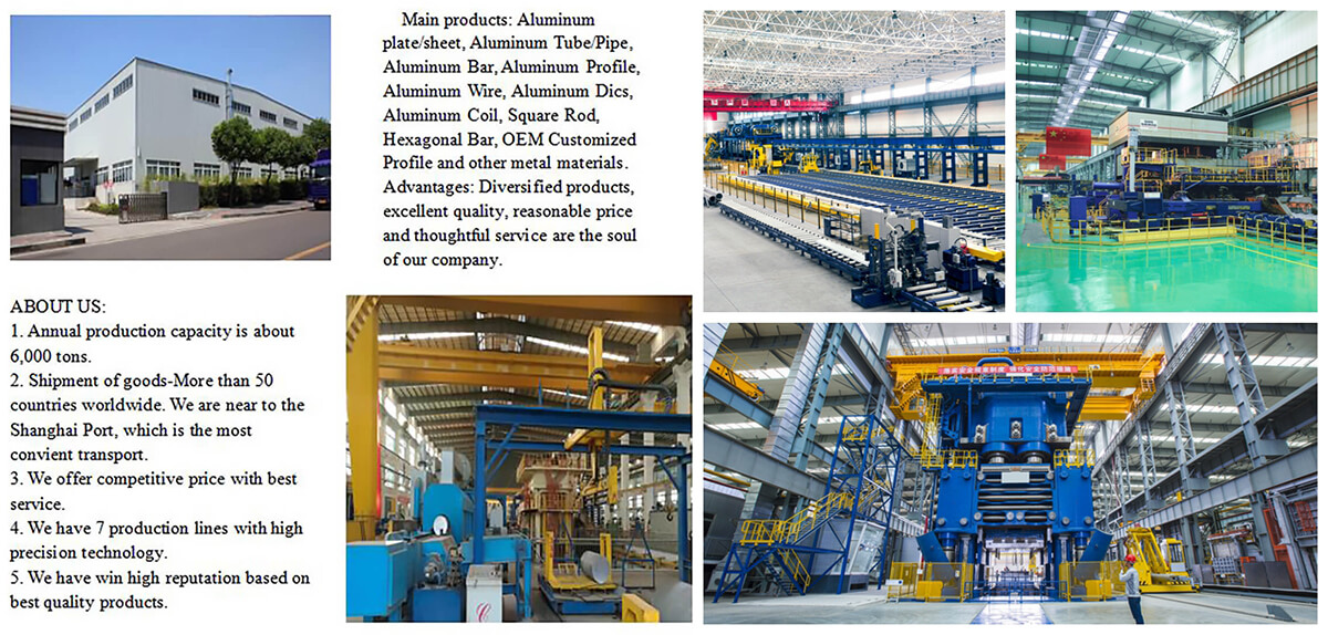 Real view of the aluminum profile manufacturing plant
