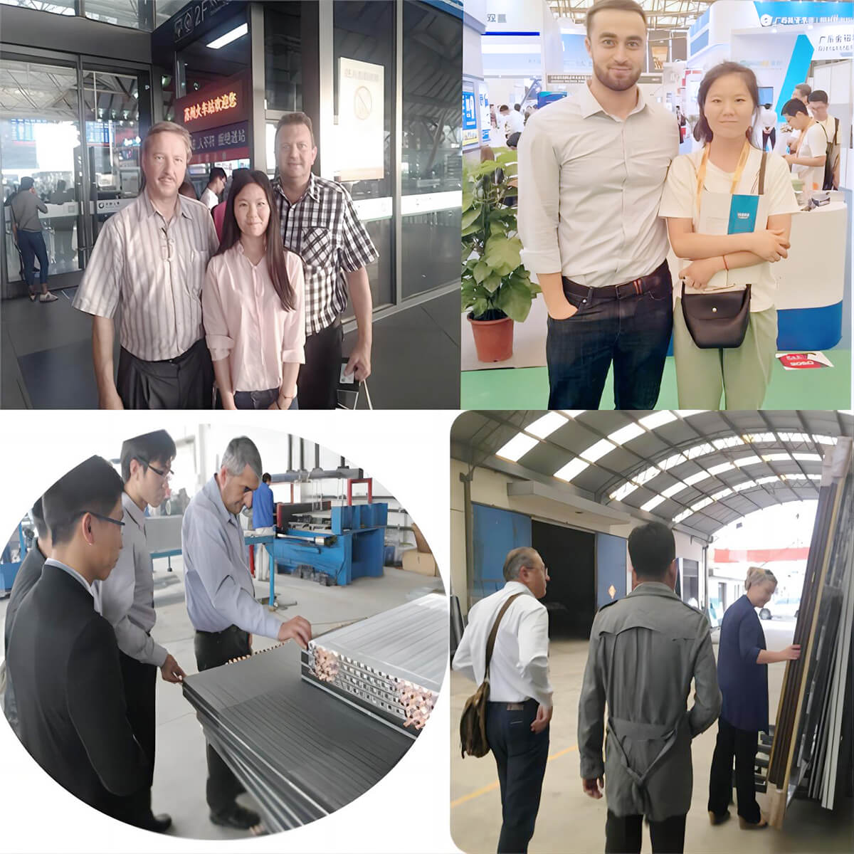 International clients inspecting our aluminum tubes